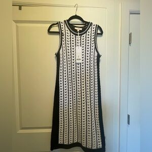 Black and white tank top dress- size M NEW WITH TAGS